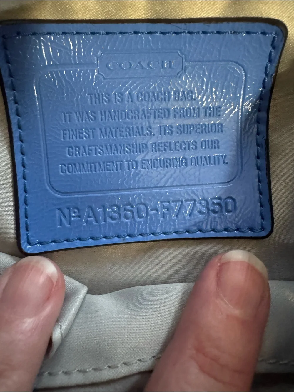 Coach Getaway Signature Packable Backpack - Blue Nylon (F77350) - AS-IS / Flawed